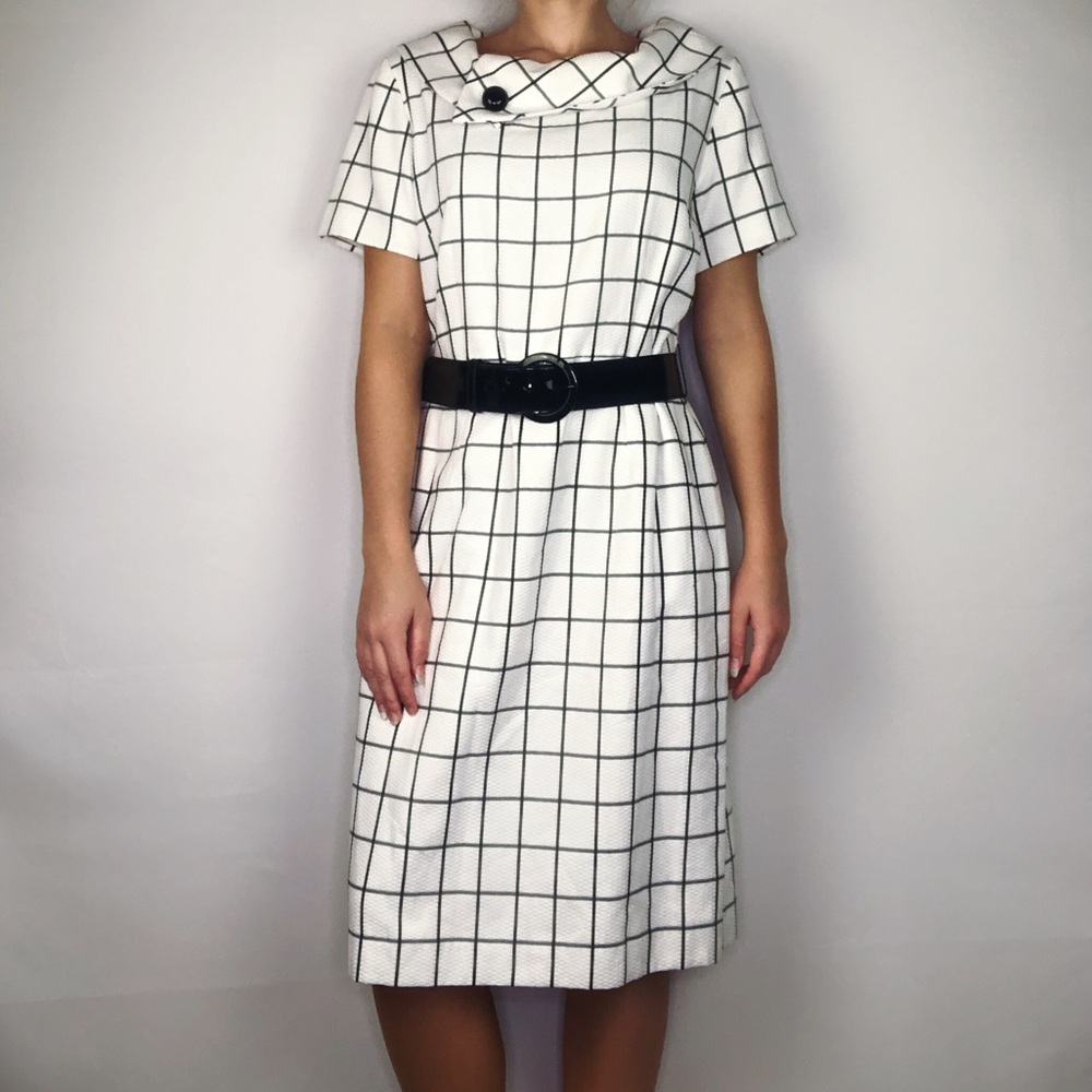Alex Marie Midi One Button Collar Dress Vintage